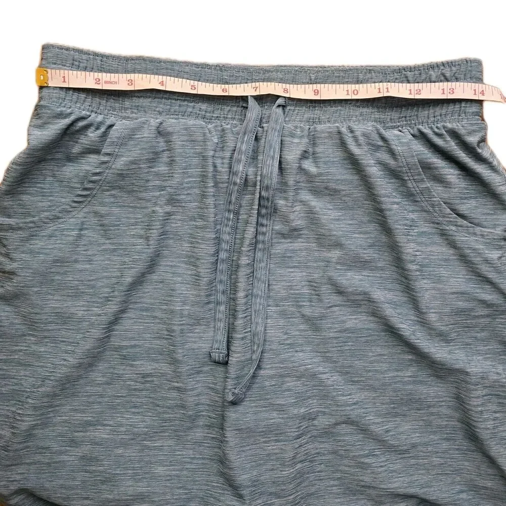 Duluth Trading Co. Women's S Teal Blue Space Dye Skort Elastic Waist Drawstring